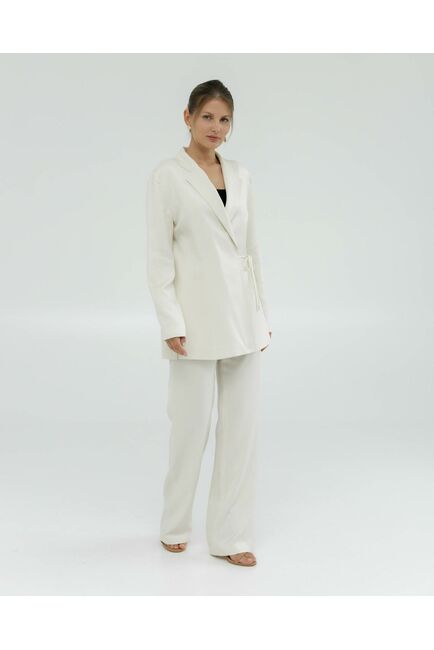 Жакет  кремовый из района-125077-cream от LW 