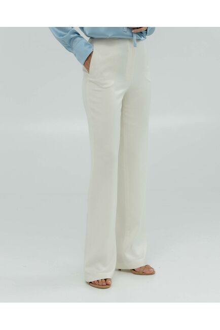 Женские брюки кремовые из района-135119-cream от LW 