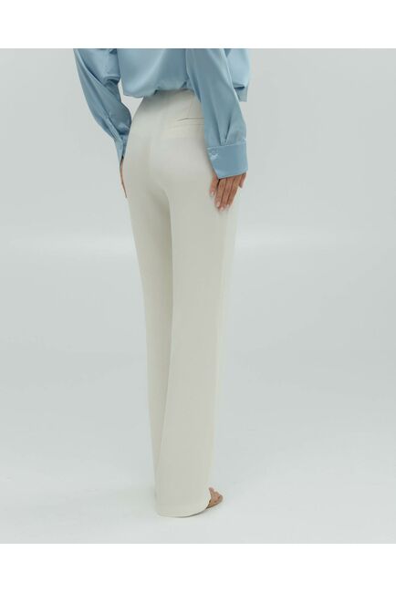 Женские брюки кремовые из района-135119-cream от LW 