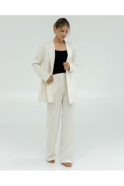 Женские брюки кремовые из района-135119-cream от LW 