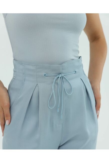 Женские брюки голубые из района-135121-blue от LW 