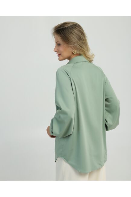Женская рубашка из бамбука зелёная  8850 от byME 
