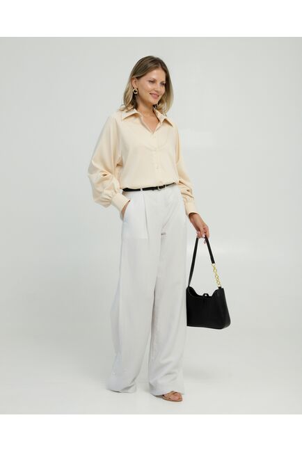 Женская рубашка из бамбука бежевая 8851 от byME 