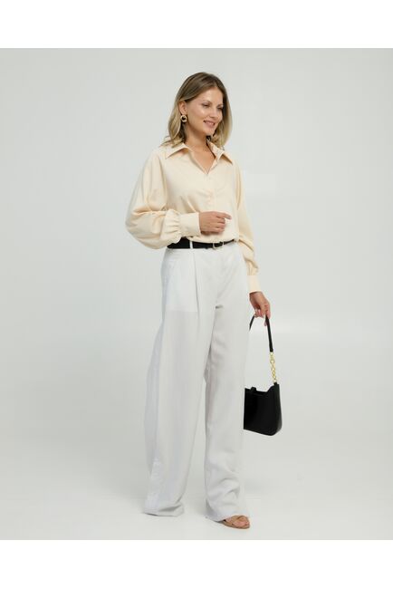 Женская рубашка из бамбука бежевая 8851 от byME 