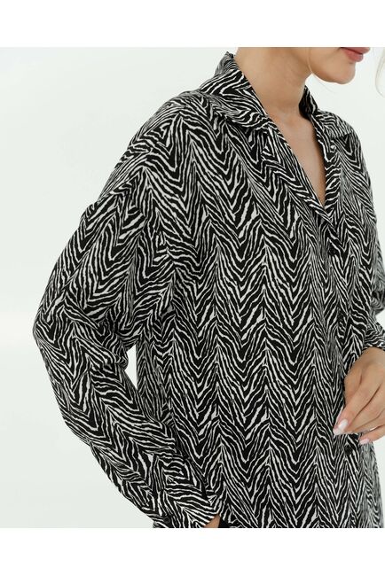 Рубашка шелковая принт зебра 8897 от byME 