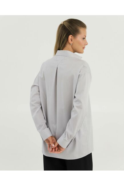 Рубашка хлопковая серая 8902 от byME 