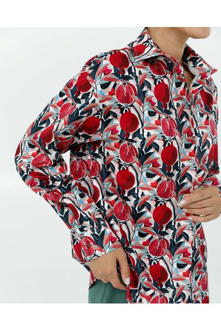 Рубашка хлопковая принт гранаты 8903 от byME 