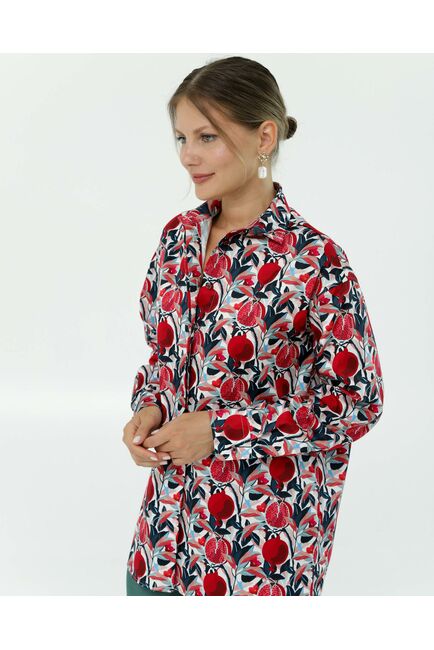 Рубашка хлопковая принт гранаты 8903 от byME 