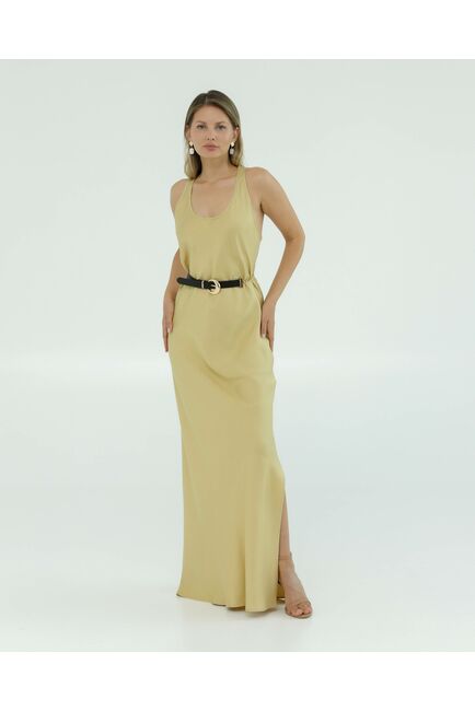 Платье женское жёлтое из района-025252 от LW 