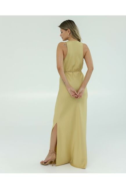 Платье женское жёлтое из района-025252 от LW 