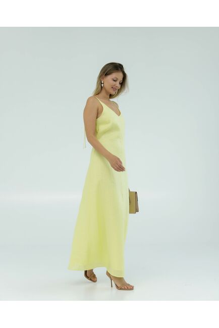 Льняное платье желтое от LW 