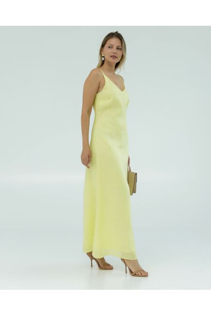 Льняное платье желтое от LW 