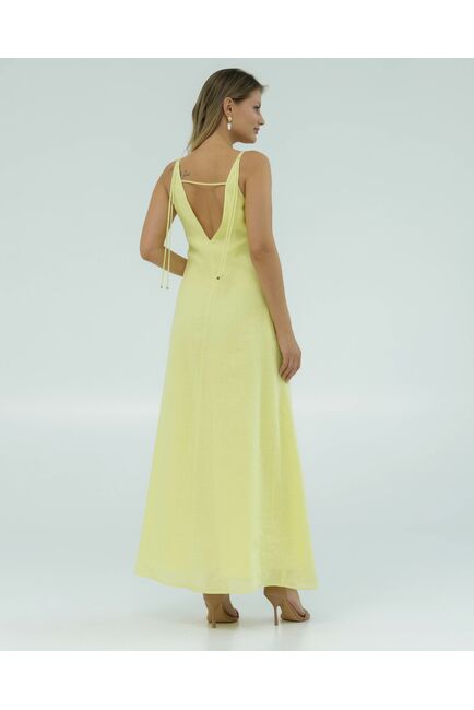Льняное платье желтое от LW 