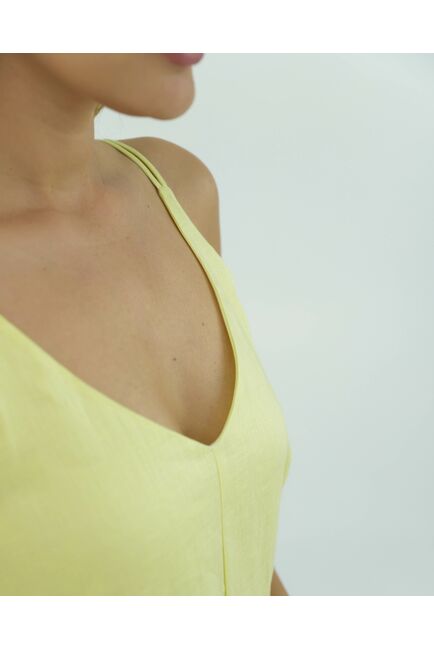 Льняное платье желтое от LW 