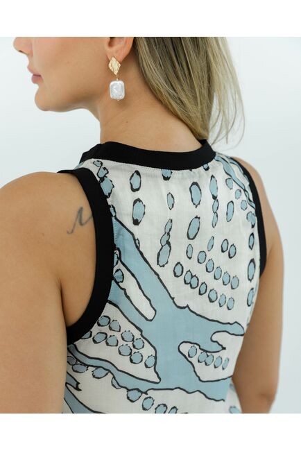 Женское платье из крапивы с принтом Aqua-025263 от LW 