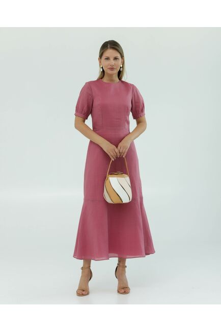 Платье женское розовое из крапивы-025002-pink от LW 