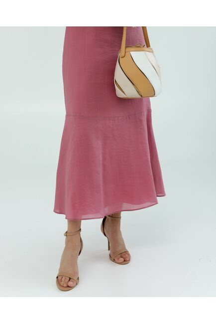 Платье женское розовое из крапивы-025002-pink от LW 