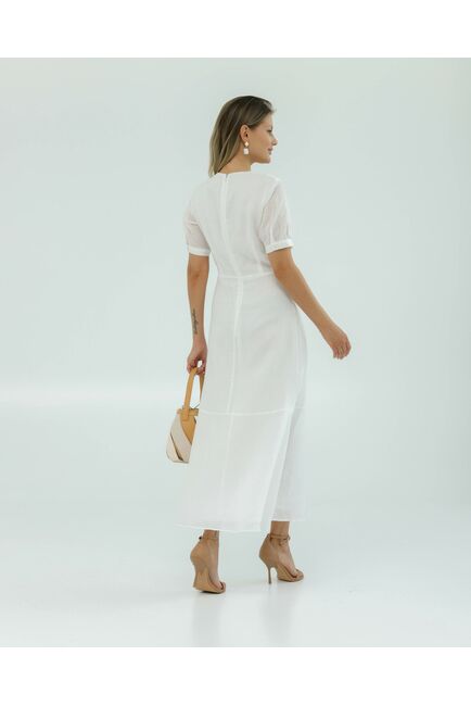 Платье женское белое из крапивы-025002-white от LW 