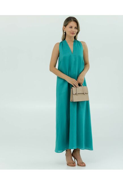 Льняное платье бирюзовое от LW 