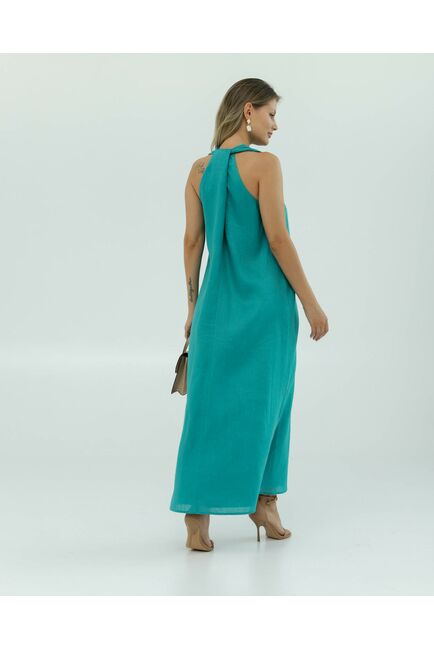 Льняное платье бирюзовое от LW 