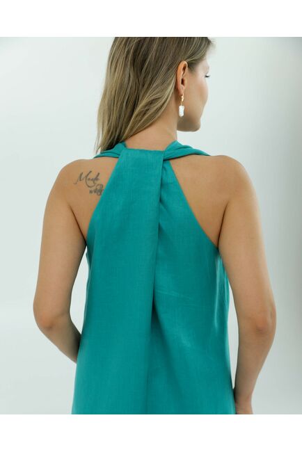 Льняное платье бирюзовое от LW 
