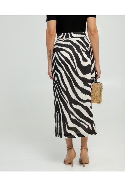 Юбка изо льна принт зебра от LW 