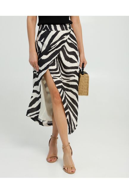 Юбка изо льна принт зебра от LW 
