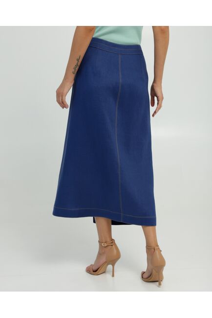 Юбка синяя изо льна от LW 