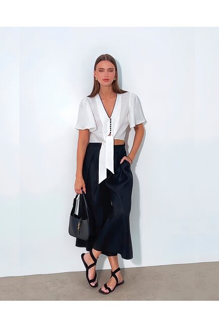 Льняная блуза белая от LW 