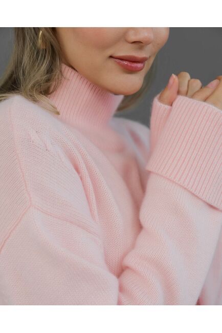 Свитер из шерсти с ангорой в розовом цвете от byME 