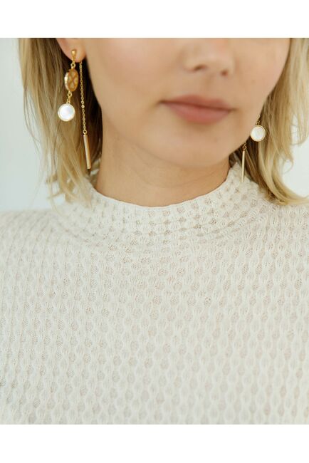 Джемпер из шерсти мериноса тонкой вязки молочный от byME 