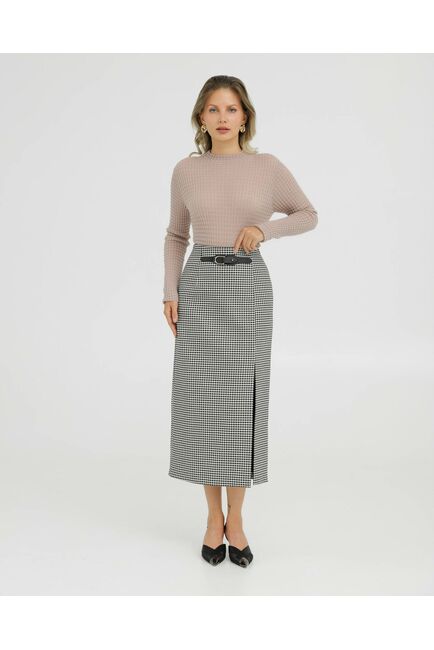 Юбка женская прямая с разрезом - 035073 от LW 