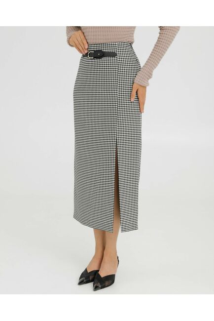 Юбка женская прямая с разрезом - 035073 от LW 