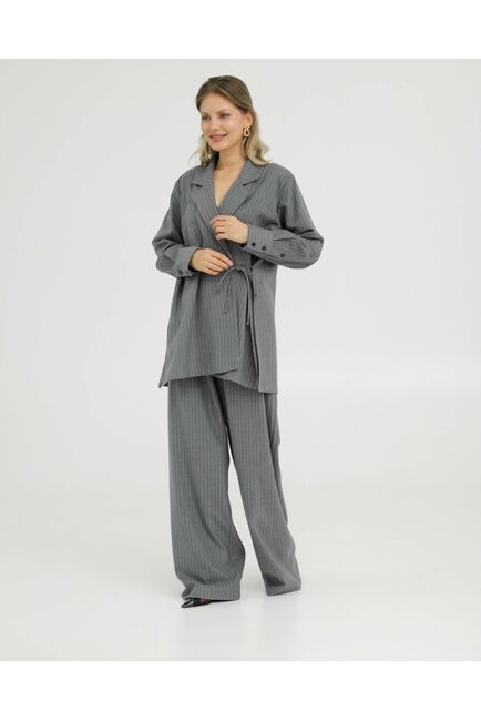 Жакет серый в полоску  - 125030 от LW 