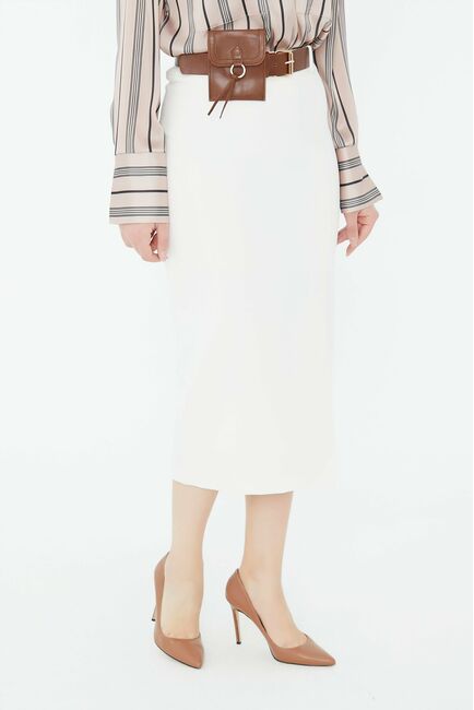 Юбка женские белые-9092-308 WHITE от SHN 