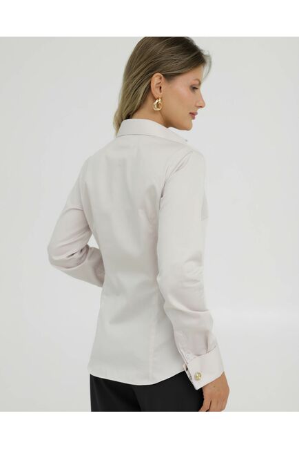 Рубашка хлопковая под запонки розовая с отделкой нежные цветы 8920 от byME 