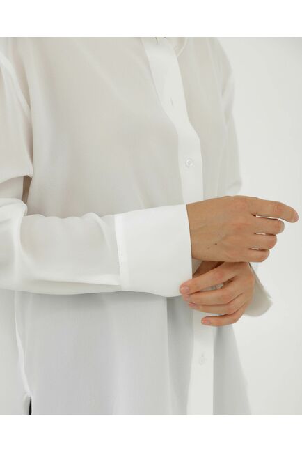 Рубашка шелковая белая 8924 от byME 