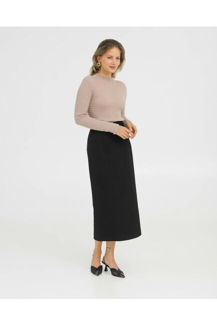 Юбка черная прямая  - 035076 от LW 