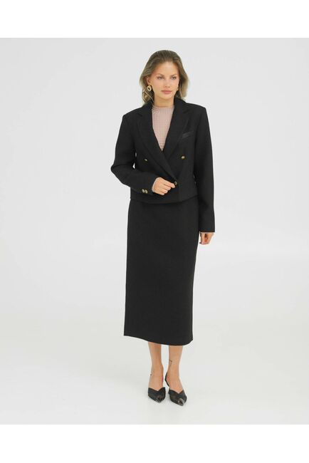 Юбка черная прямая  - 035076 от LW 