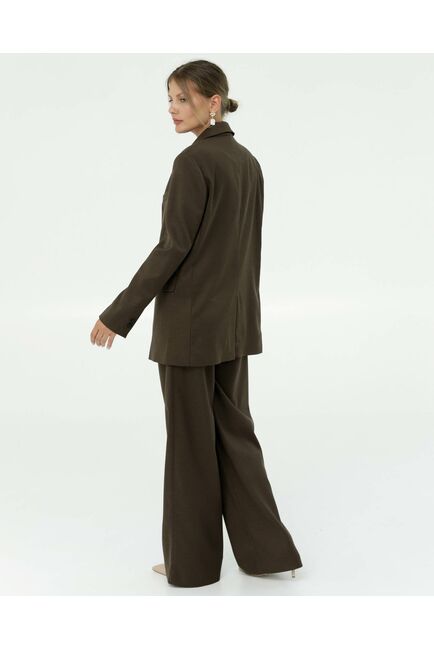 Жакет  коричневый с добавлением шерсти 125040-brown от LW 