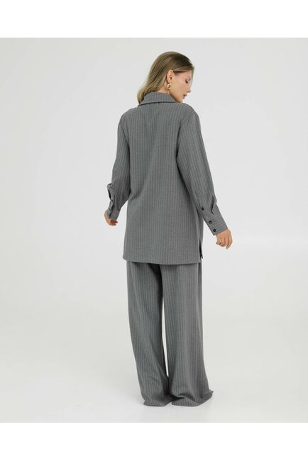 Жакет серый в полоску  - 125030 от LW 