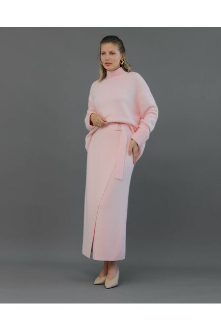 Юбка из шерсти с ангорой в розовом цвете от byME 