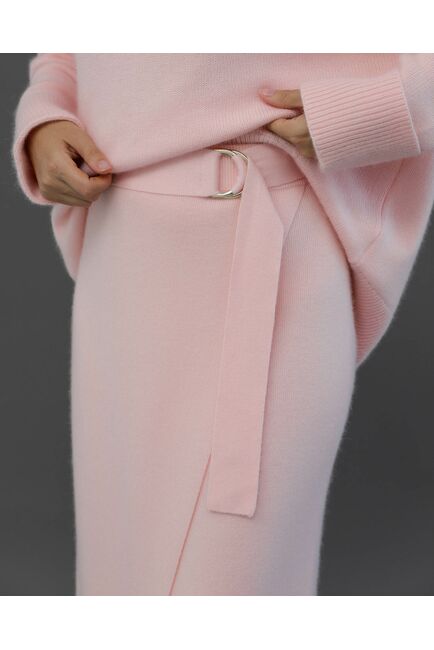 Юбка из шерсти с ангорой в розовом цвете от byME 