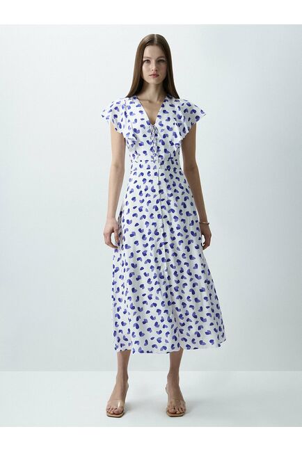 Атласное платье с воланами от byME 