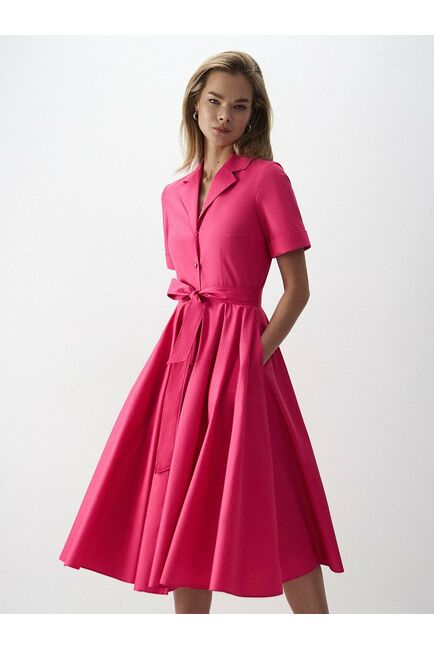 Платье-миди из хлопка от byME 