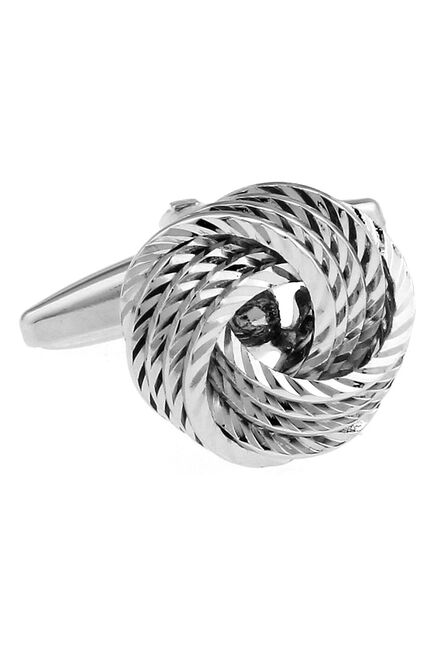 Запонки серебристые узелки - 156527 от  