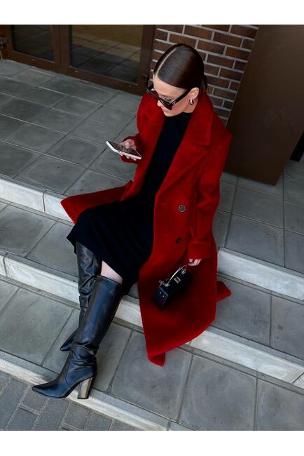Пальто A108 Lima Красный от Doroteya 
