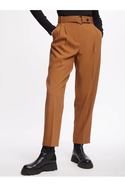 Брюки-бананы с защипами ореховые CA-2-1650261-264 от byME 