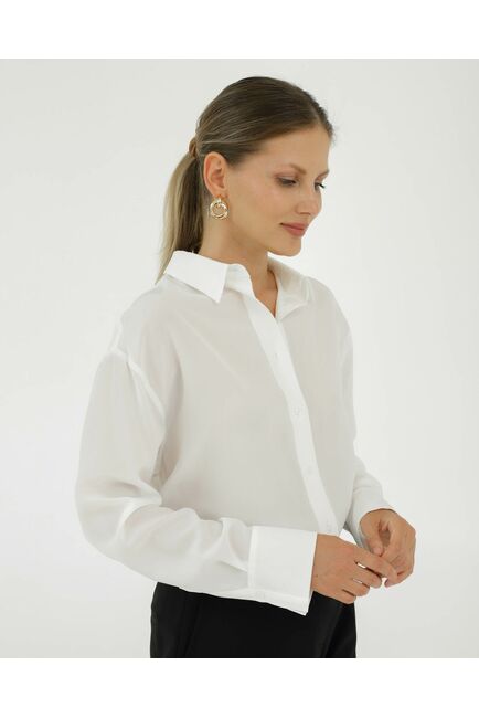 Рубашка шелковая белая 8924 от byME 