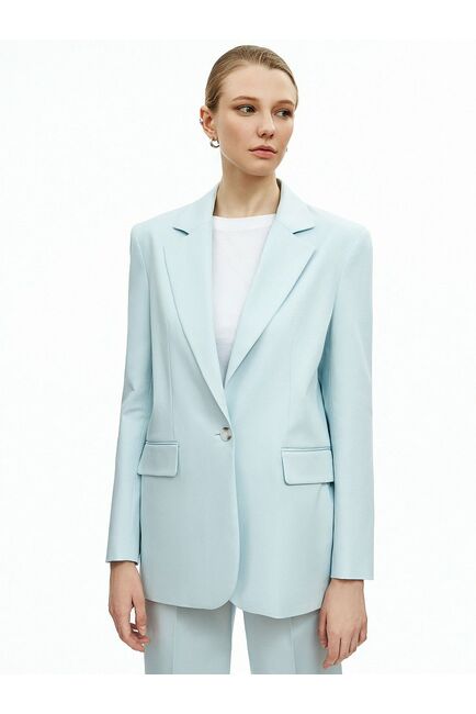Жакет женский однобортный голубой от ByME 